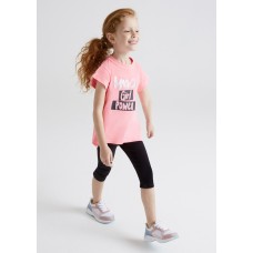Mayoral Kids Girls Legging Set - Pink/Black